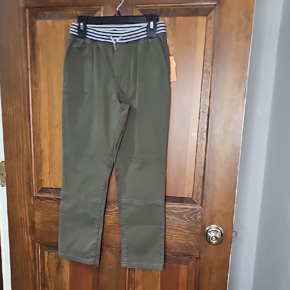 NEW Boys Gymboree Olive Green Pull On Pants size 7